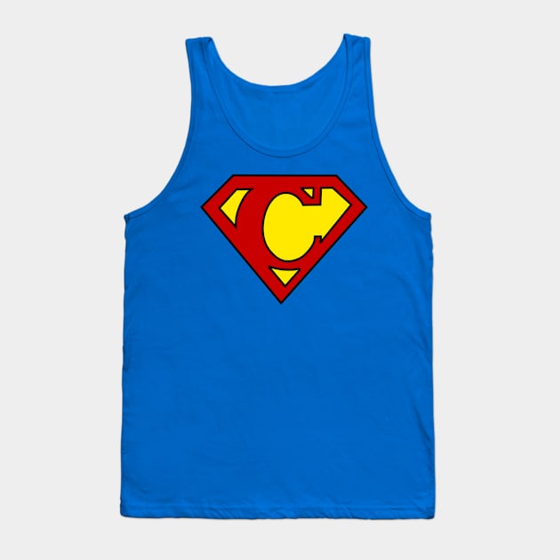 Superhero Symbol Letter C Tank Top by NextLevelDesignz